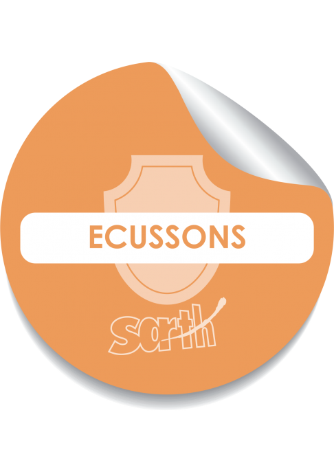 Ecusson personnalisé pvc 3D, 2 épaisseurs, thermocollant